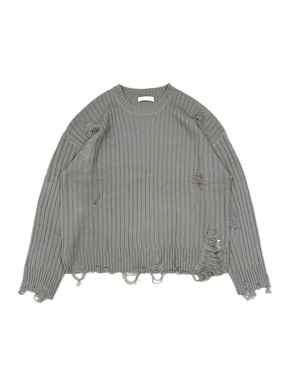 大阪店WEB限定【Chikashitsu +】overfit damage knit (3color)