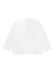 受注制【Never mind the XU】damage long sleeve tee 2 (3color)
