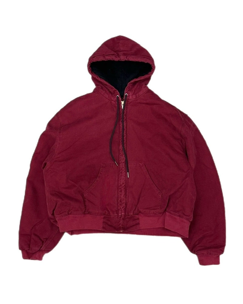 受注制【Chikashitsu +】cropped hooded work blouson (2color) / 【チカシツプラス】クロップドフードジップアップパーカーワーク長袖ブルゾン