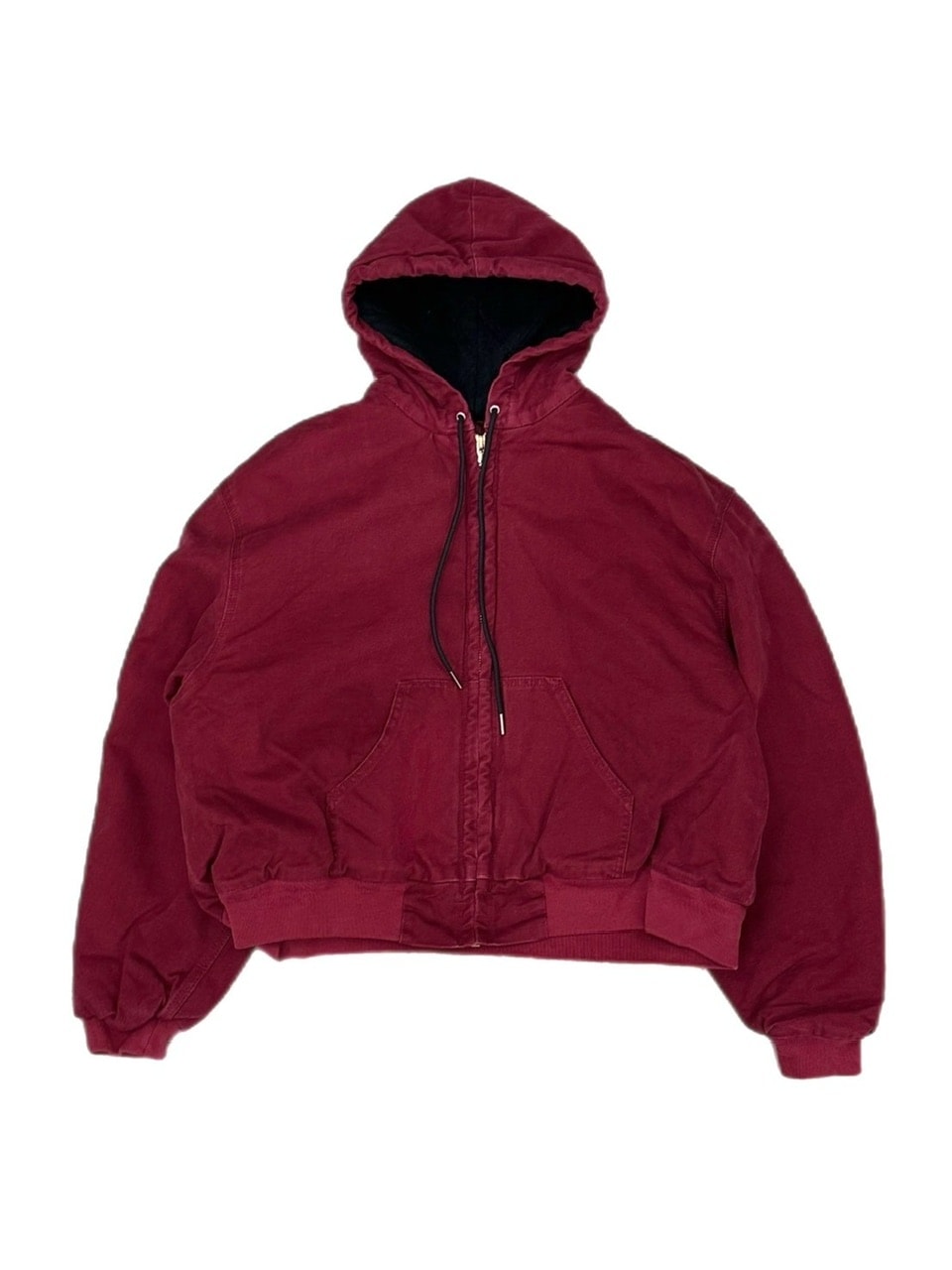 受注制【Chikashitsu +】cropped hooded work blouson (2color) / 【チカシツプラス】クロップドフードジップアップパーカーワーク長袖ブルゾン