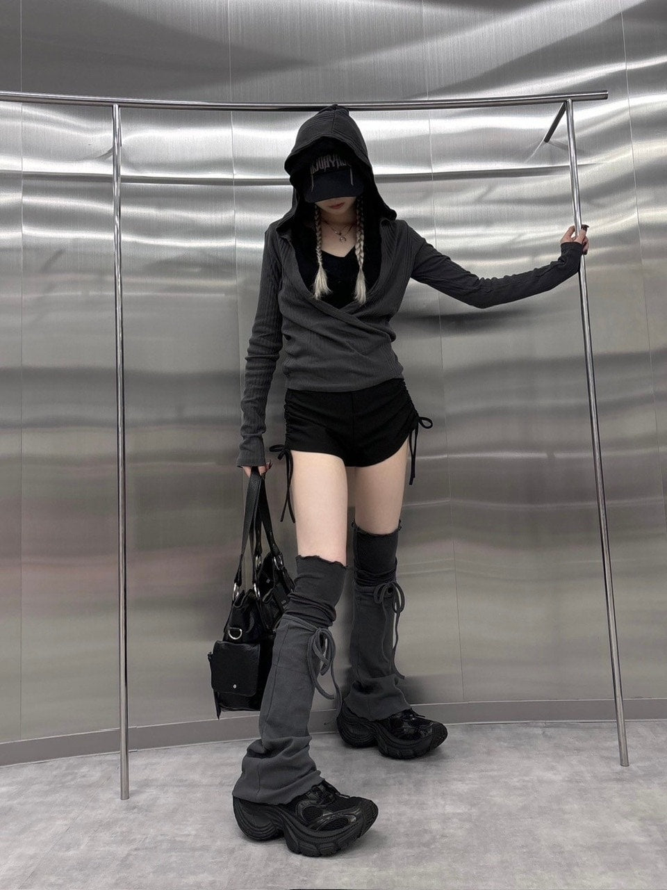 受注制【nmtc +】wrap hood long sleeve (3color)