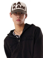 【AAKAM】Leather Patch Ball Cap