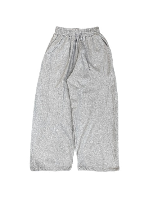 受注制【Chikashitsu +】curve stitch straight sweat pants (3color) / 【チカシツプラス】カーブスティッチストレートスウェットパンツ