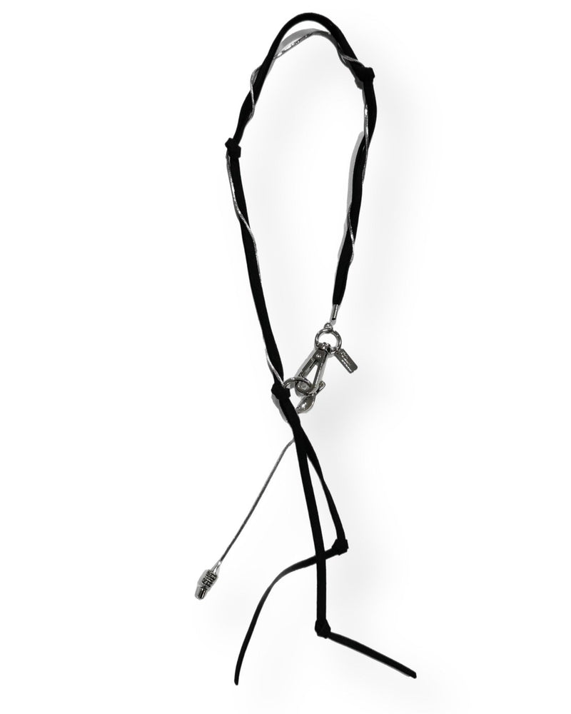 受注制【Chikashitsu +】knot leather mixed necklace