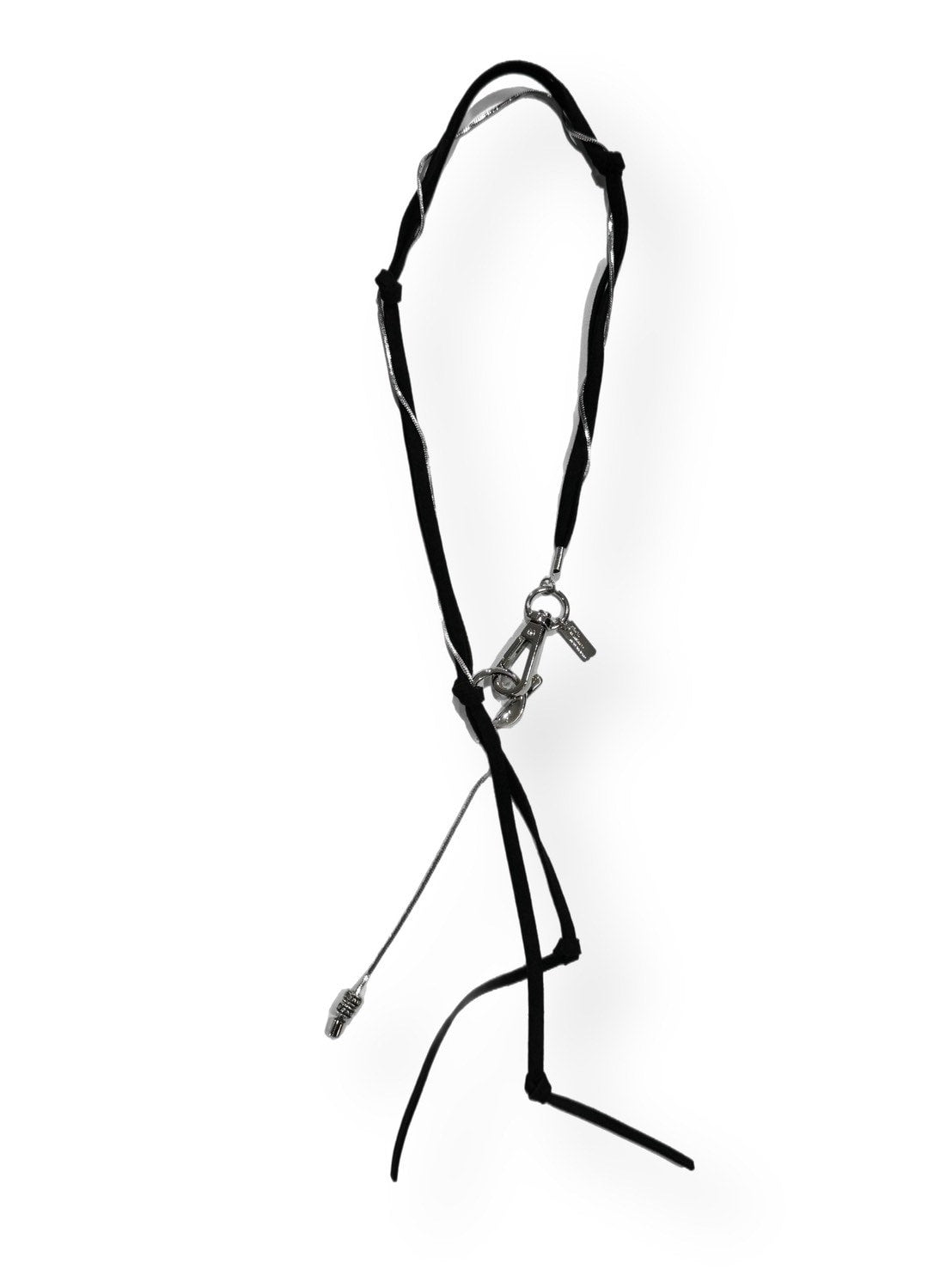 受注制【Chikashitsu +】knot leather mixed necklace