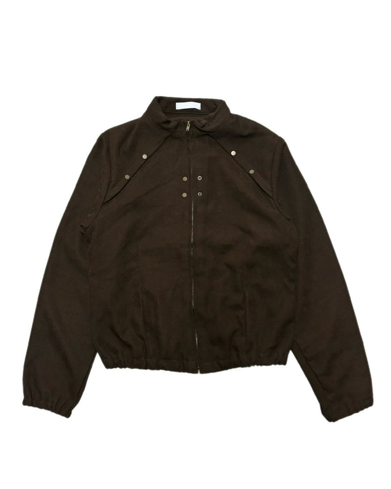 受注制【oaks】cropped stats suede jacket (2color)
