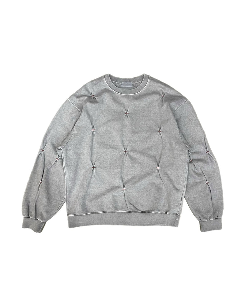 受注制【Chikashitsu +】stitch design sweat (3color)