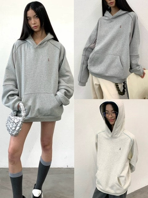 【ARCH by ROARINGWILD】Patchwork Fleece Hooded Sweatshirt