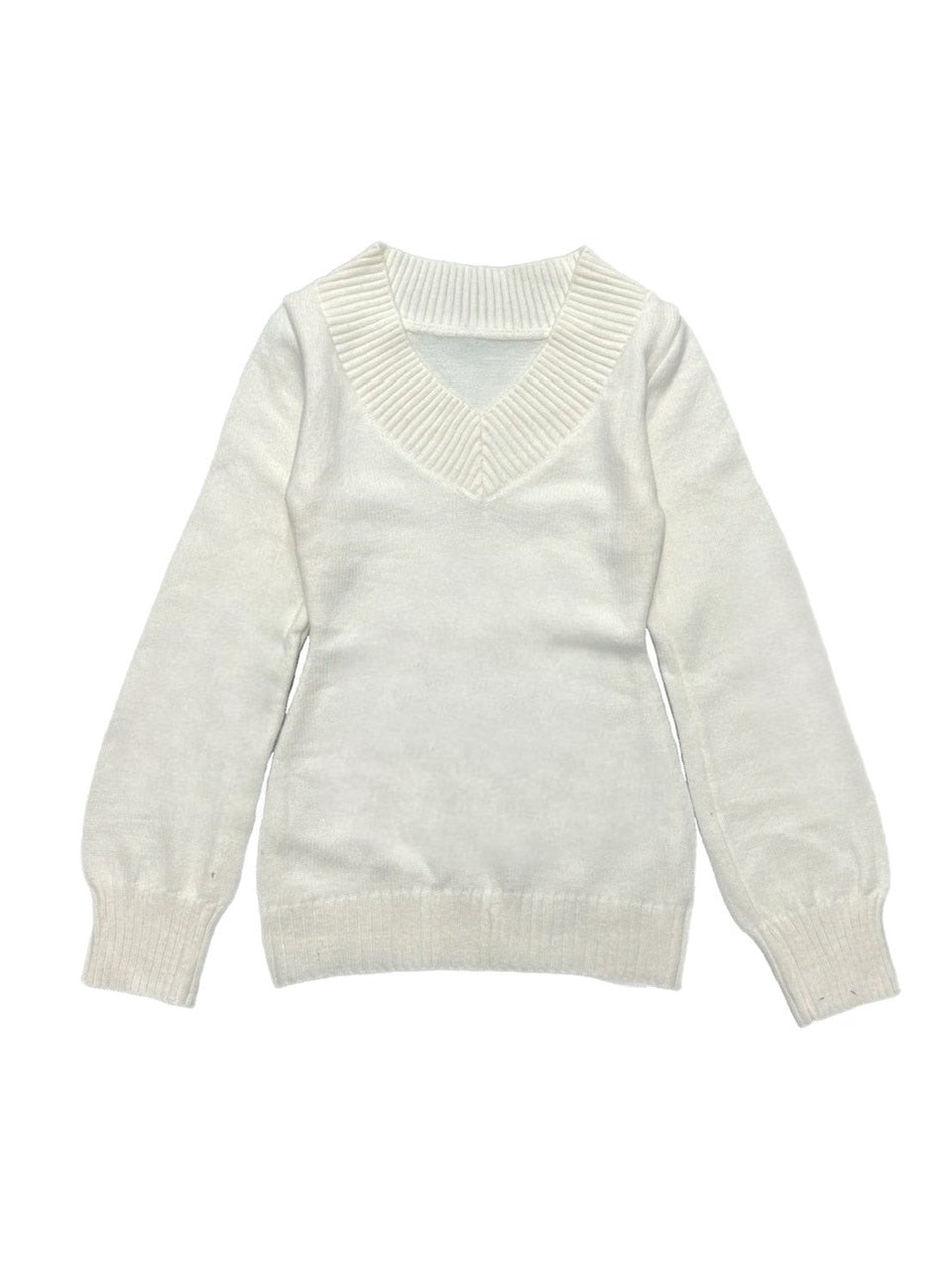 受注制【oaks】vneck offshoulder knit (3color)