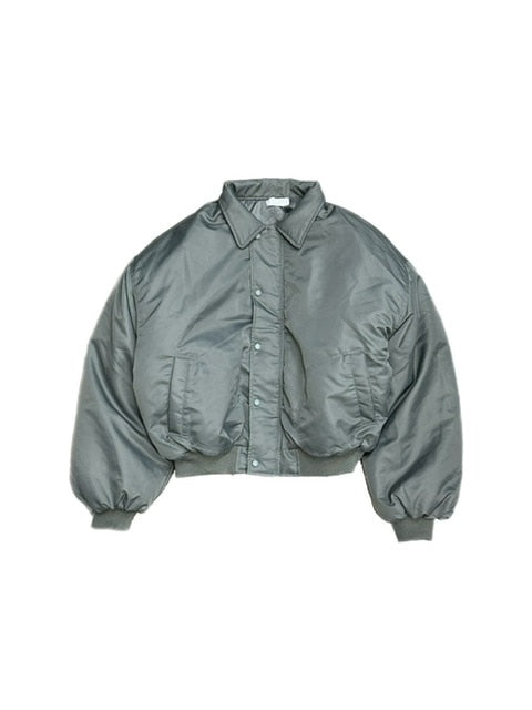 受注制【Chikashitsu +】cropped padding jumper (3color)