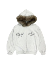 受注制【Never mind the XU】fur hoodie (2color)