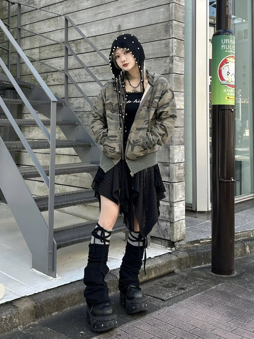 受注制【Never mind the XU】pearl babushka (2color)