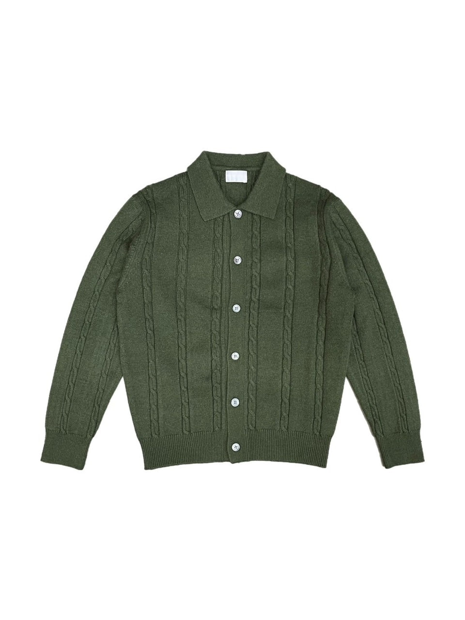 受注制【Chikashitsu +】cable lib knit cardigan (3color)