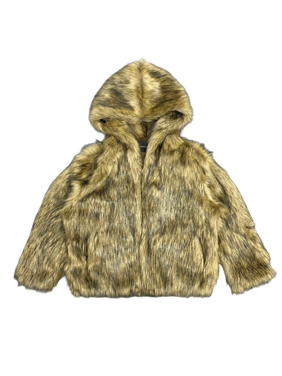 受注制【Chikashitsu +】hooded cropped fur blouson (2color)