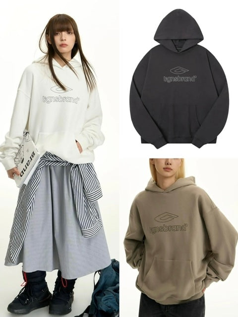 【TGNS】Line Logo Hooded Sweatshirt