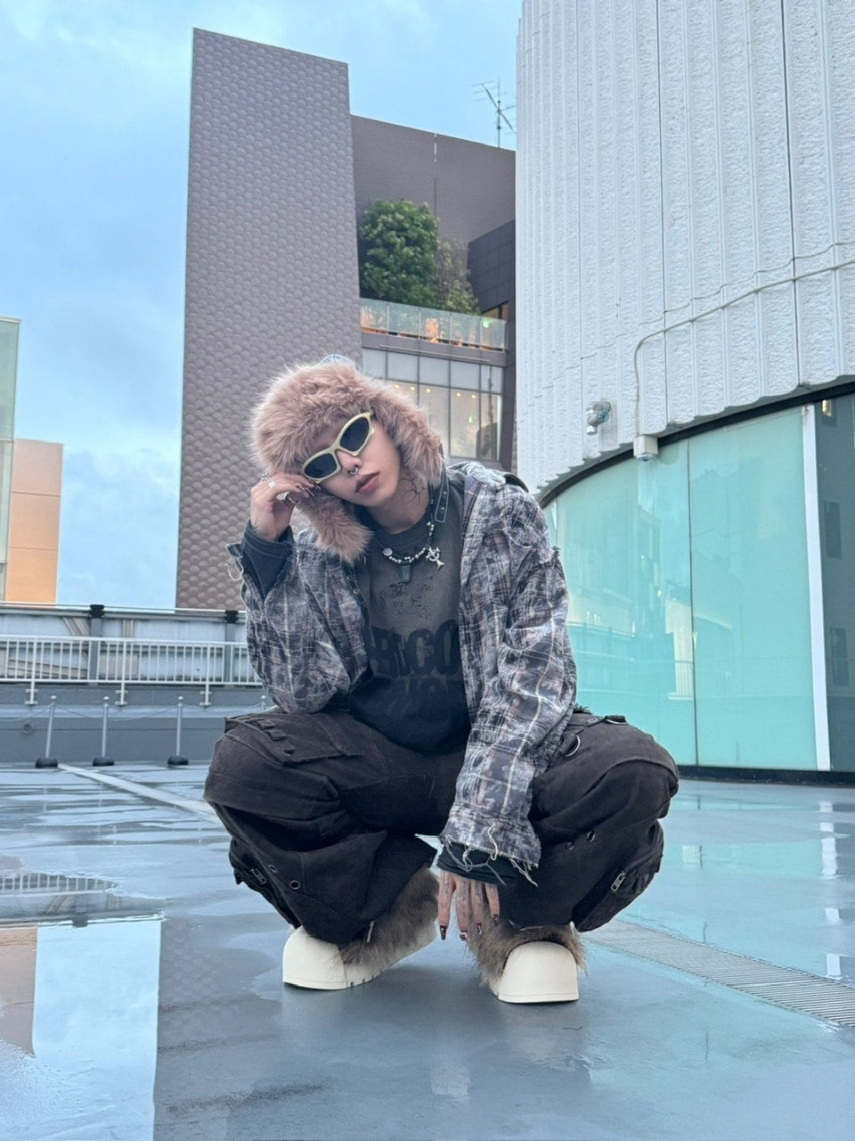 受注制【Never mind the XU】durty check shirts