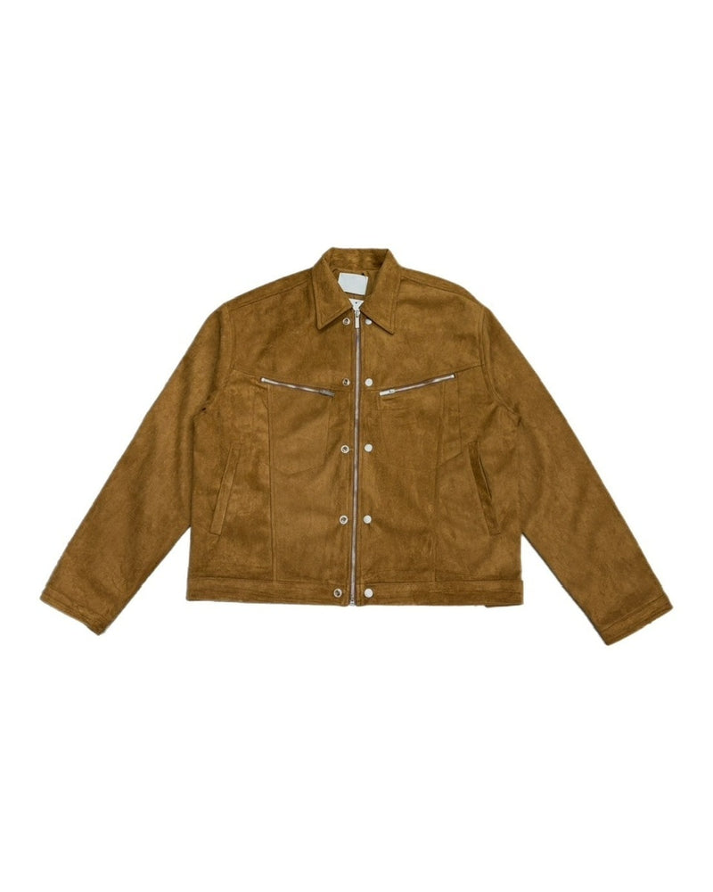 受注制【Chikashitsu +】fake suede zipper blouson (3color) /【チカシツプラス】フェイクスエードスナップボタン＆ジッパーブルゾン