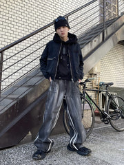 受注制【nmtc +】side line wash denim pants (2color)