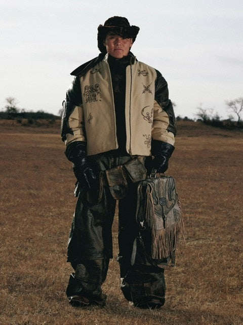 【PERSONSOUL】Leather Totem Coat