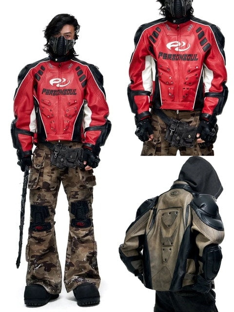 【PERSONSOUL】Sheepskin Racing Jacket