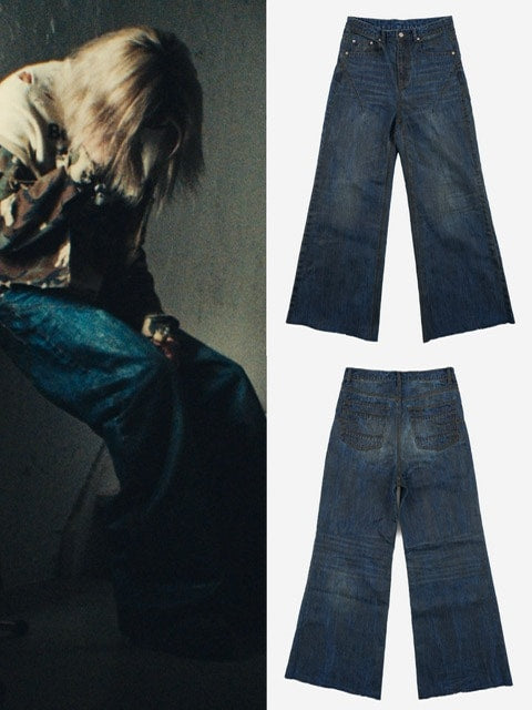 【SUNDAY OFF CLUB】Waxed Wide Leg Denim
