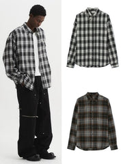 【DNSR】Oversized flannel check shirt