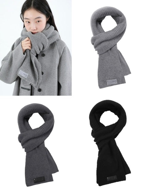 【Miseki seoul】Patch knit muffler