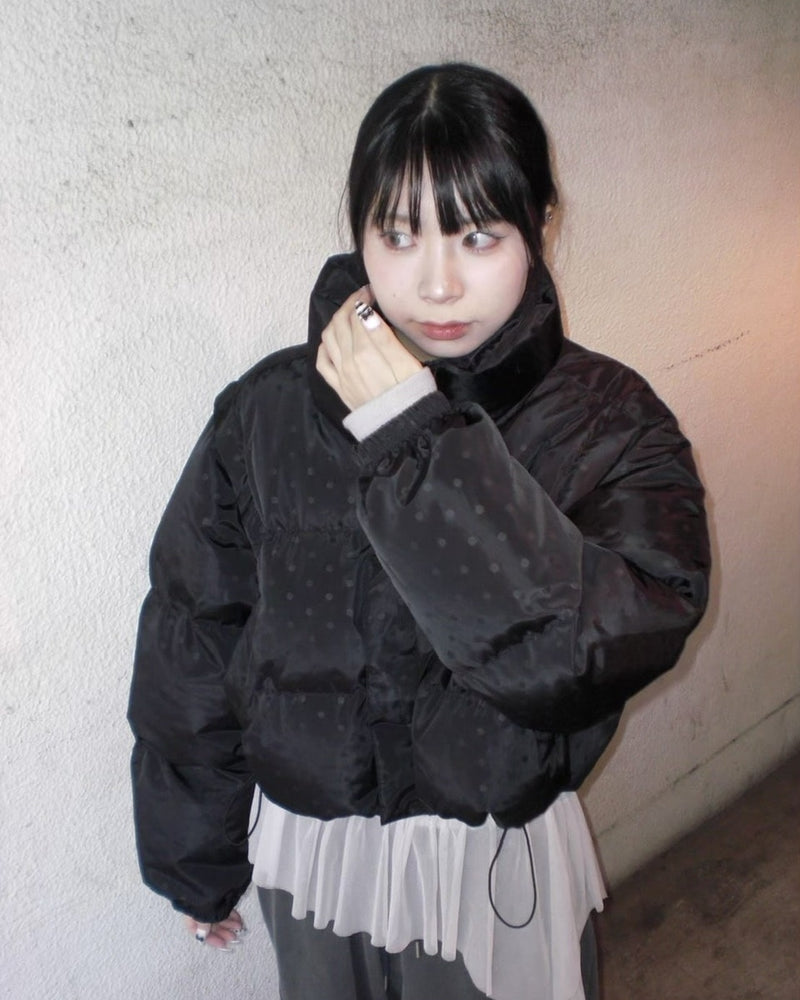 受注制【oaks】dot design corpped padding blouson