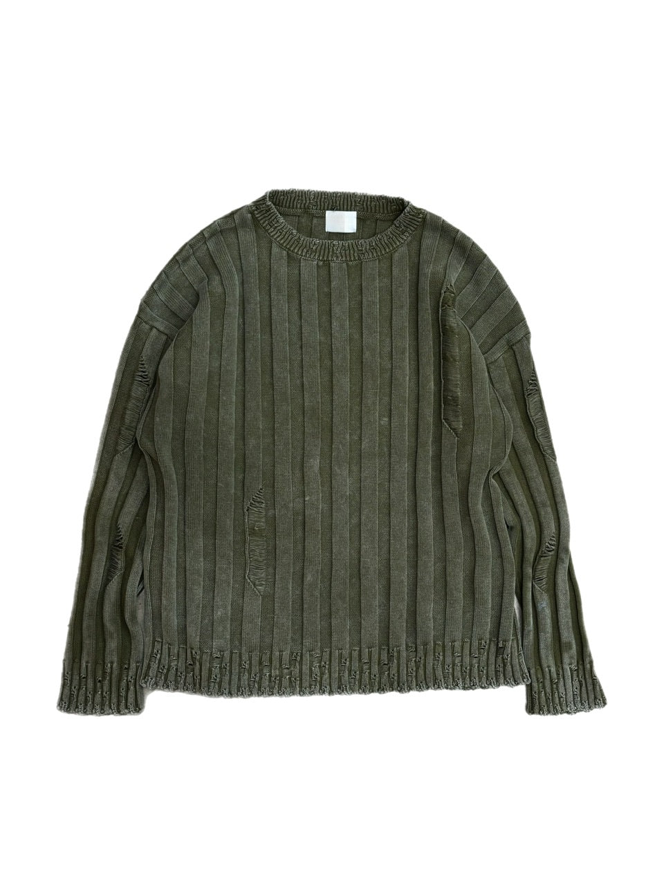 受注制【Chikashitsu +】dirty washing rib knit (2color)