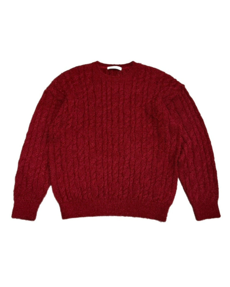 受注制【Chikashitsu +】angora like cable knit (3color)