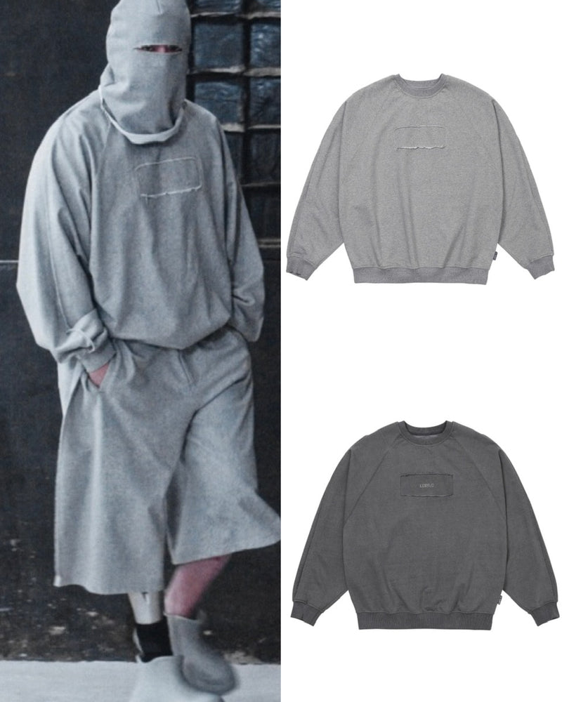 【AJOBYAJO】Raw Edge Batwing Sweatshirt