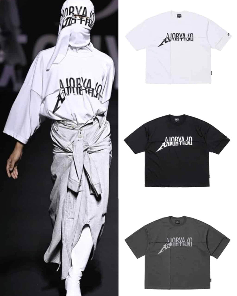 【AJOBYAJO】Tri Logo Mixed T-Shirt
