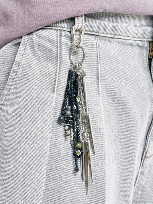 【AJOBYAJO】Studded Jangle Keyring