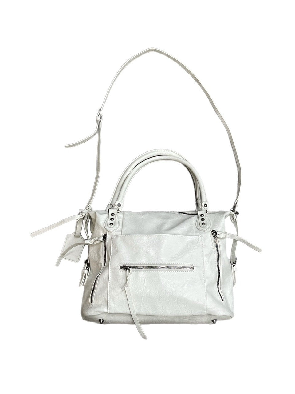 受注制【Chikashitsu +】multi pocket eco leather big bag