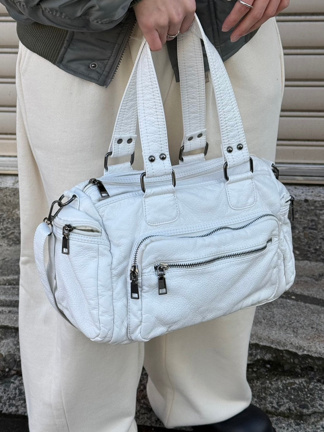 受注制【Chikashitsu +】vintage wash shoulder bag