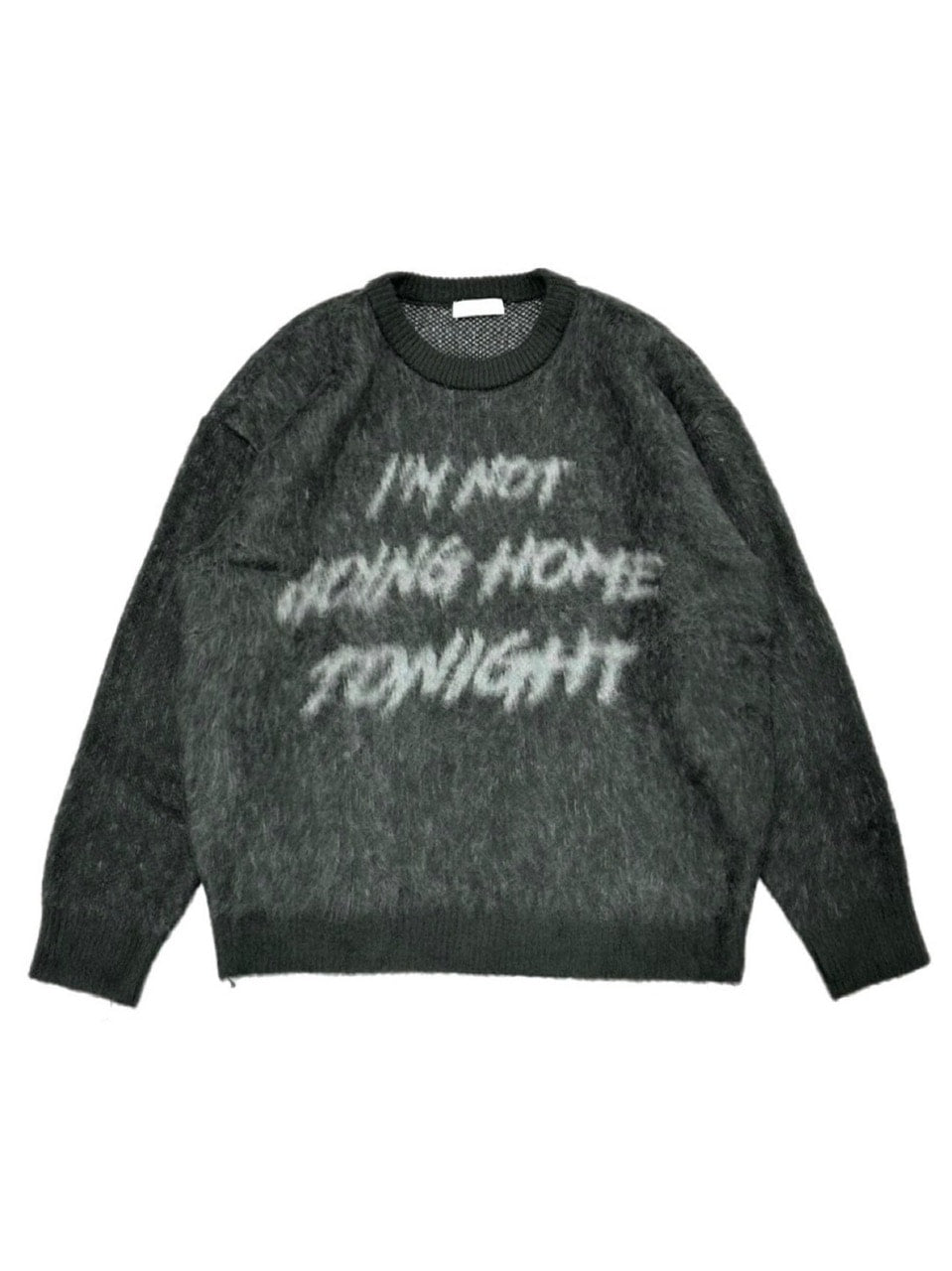 受注制【Chikashitsu +】unisex slogan knit (4color)