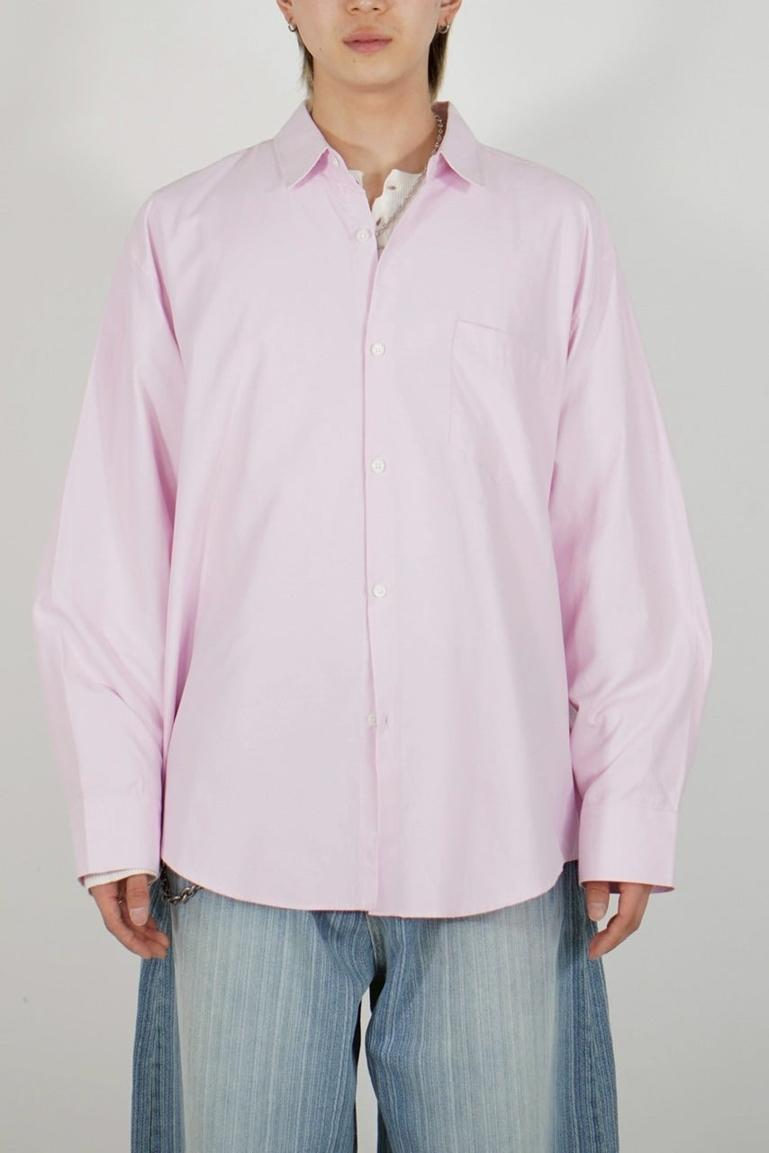 【Chikashitsu +】basic cotton shirt (3color)