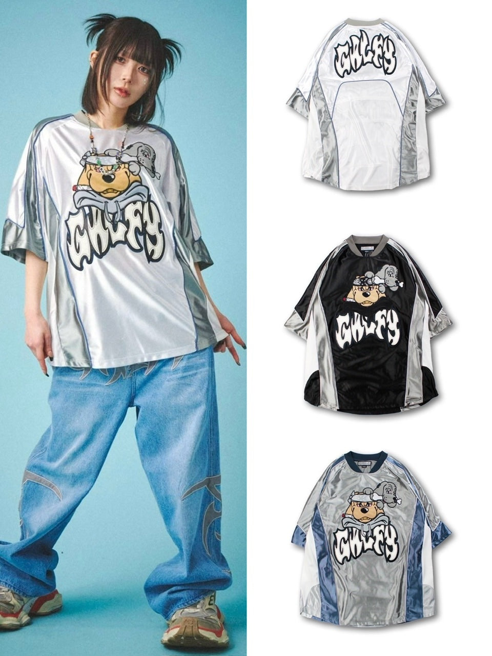 【GALFY】病みに争いしサイバーTシャツ