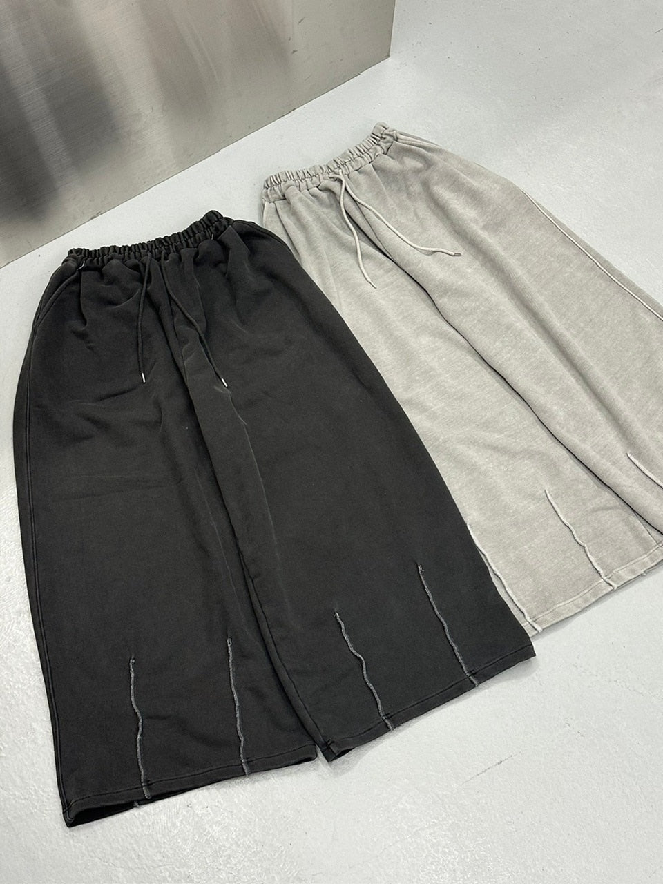 受注制【LUV CODE】pigment sweat wide pants (2color)