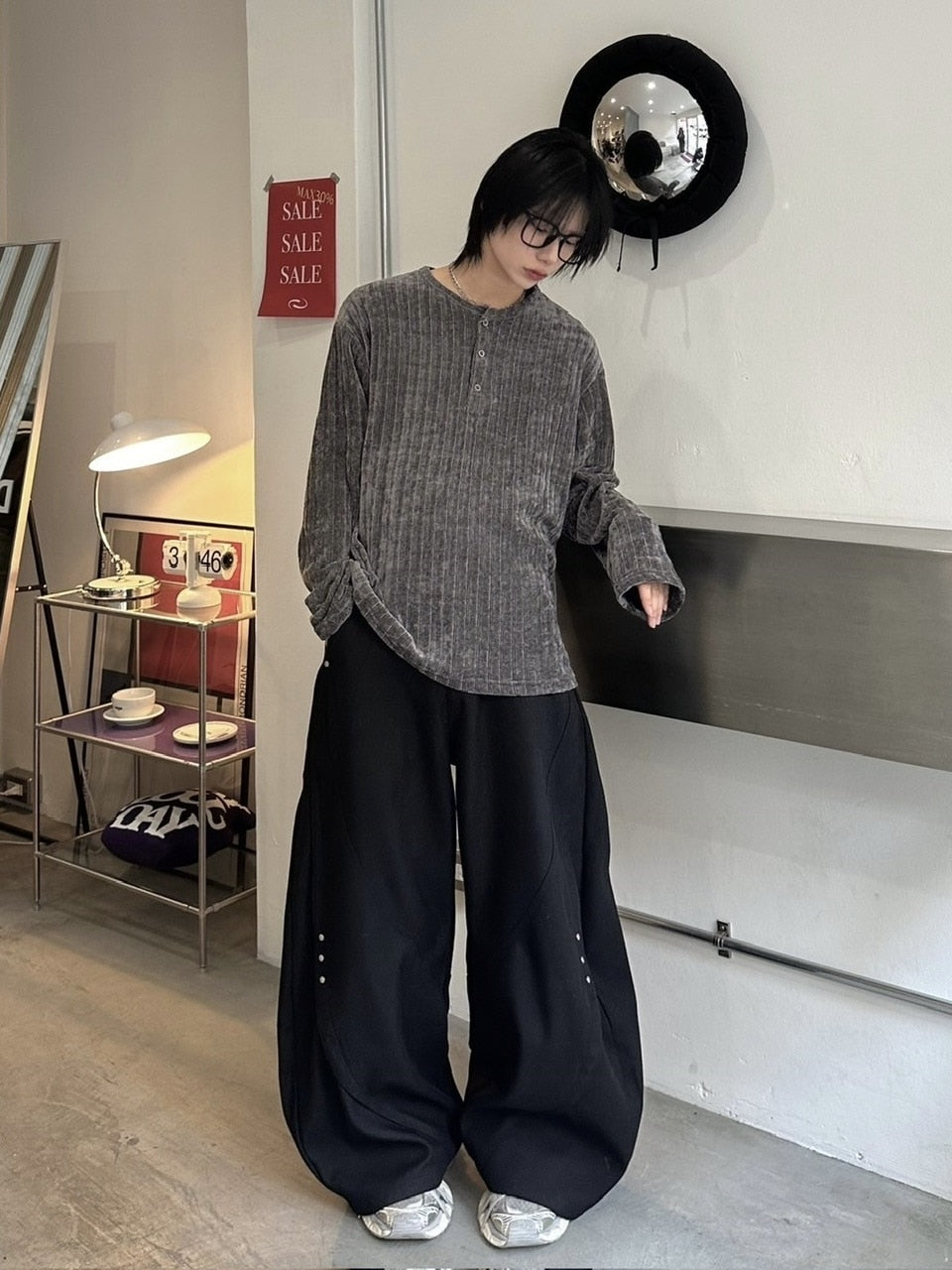 国際配送【LUV CODE】rivet balloon pants