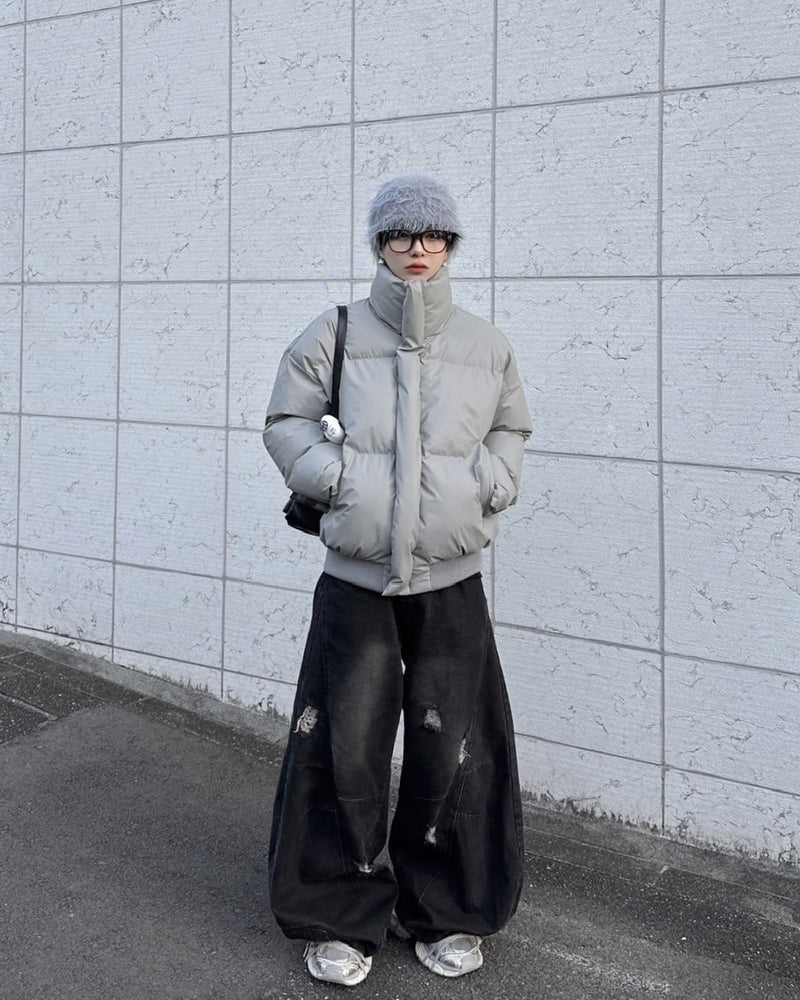 国際配送【LUV CODE】point damage balloon denim pants