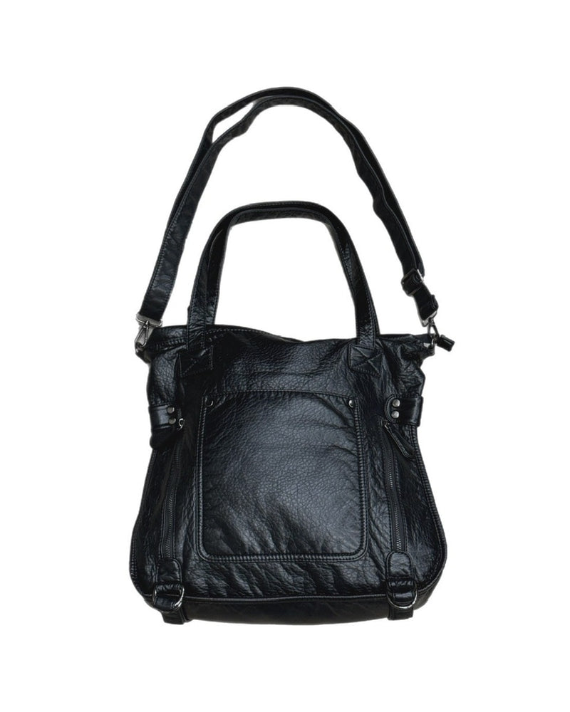 受注制【Chikashitsu +】antique like eco leather tote bag / 【チカシツプラス】アンティーク風エコレザートートバッグ