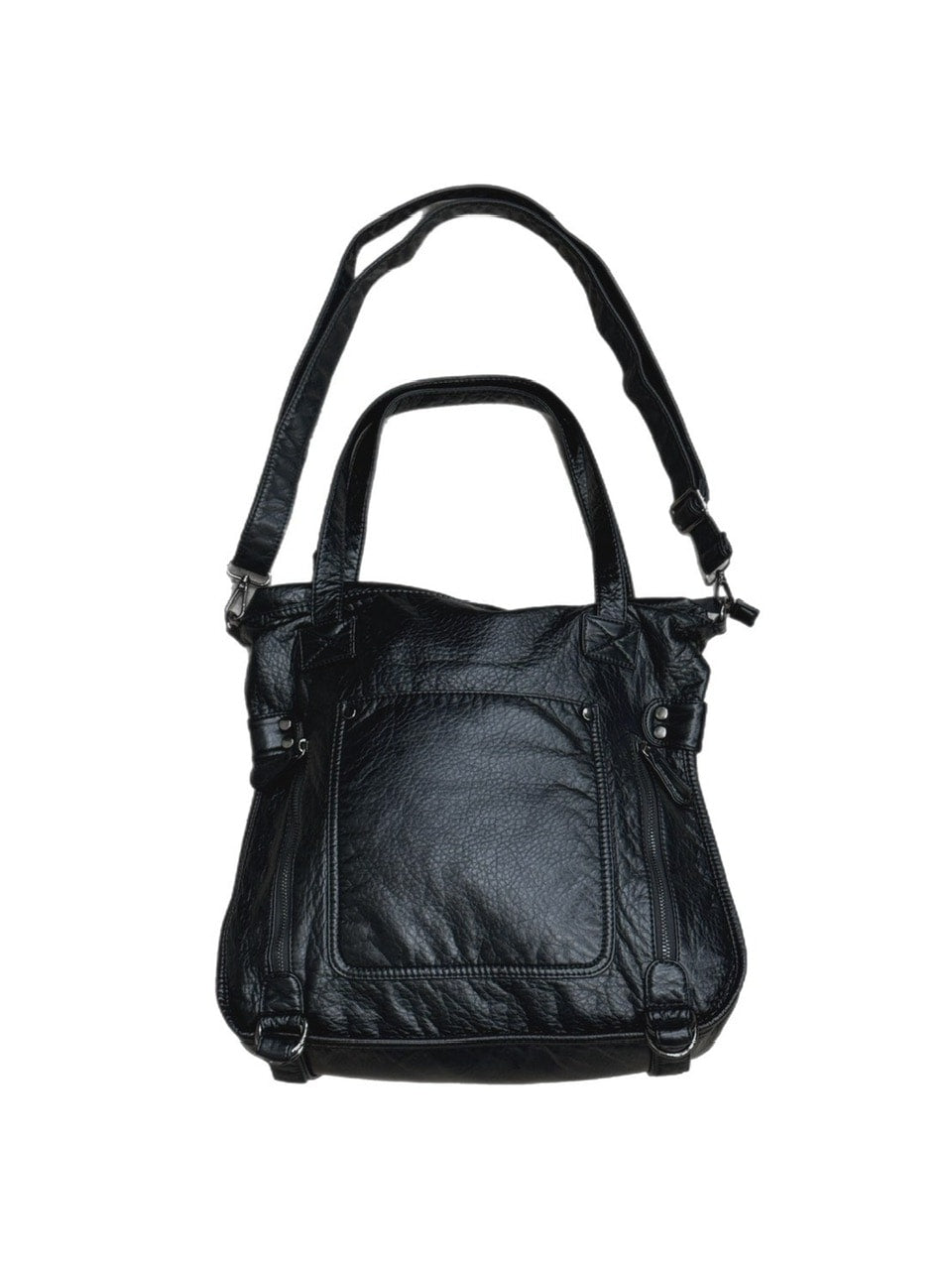 受注制【Chikashitsu +】antique like eco leather tote bag / 【チカシツプラス】アンティーク風エコレザートートバッグ