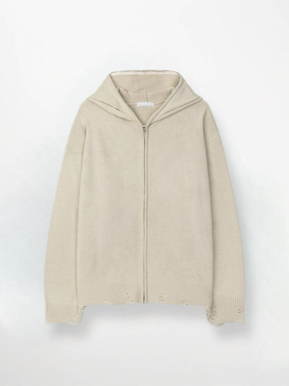 大阪店WEB限定受注制【Chikashitsu +】full zip up knit hoodie (3color)