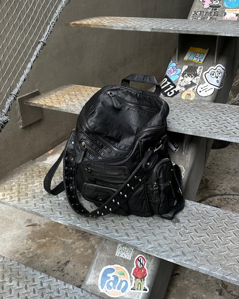 大阪店WEB限定受注制【Chikashitsu +】leather studs backpack