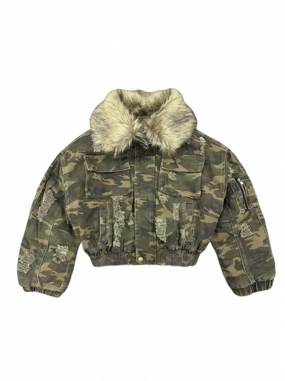 受注制【Never mind the XU】damage military jacket