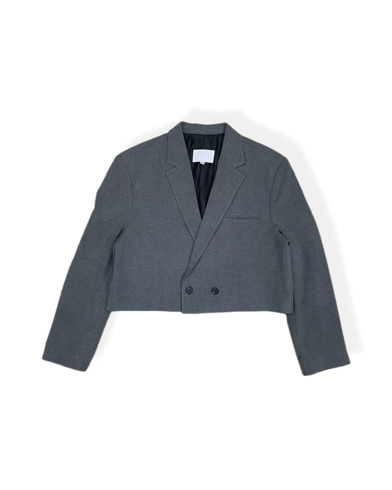 受注制【Chikashitsu +】cropped double jacket (2color)