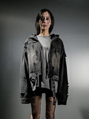 【DIG YOUR OWN GRAVE】DENIM HOOD JKT / 【ディグユアオウングレイブ】フード長袖デニムジャケット
