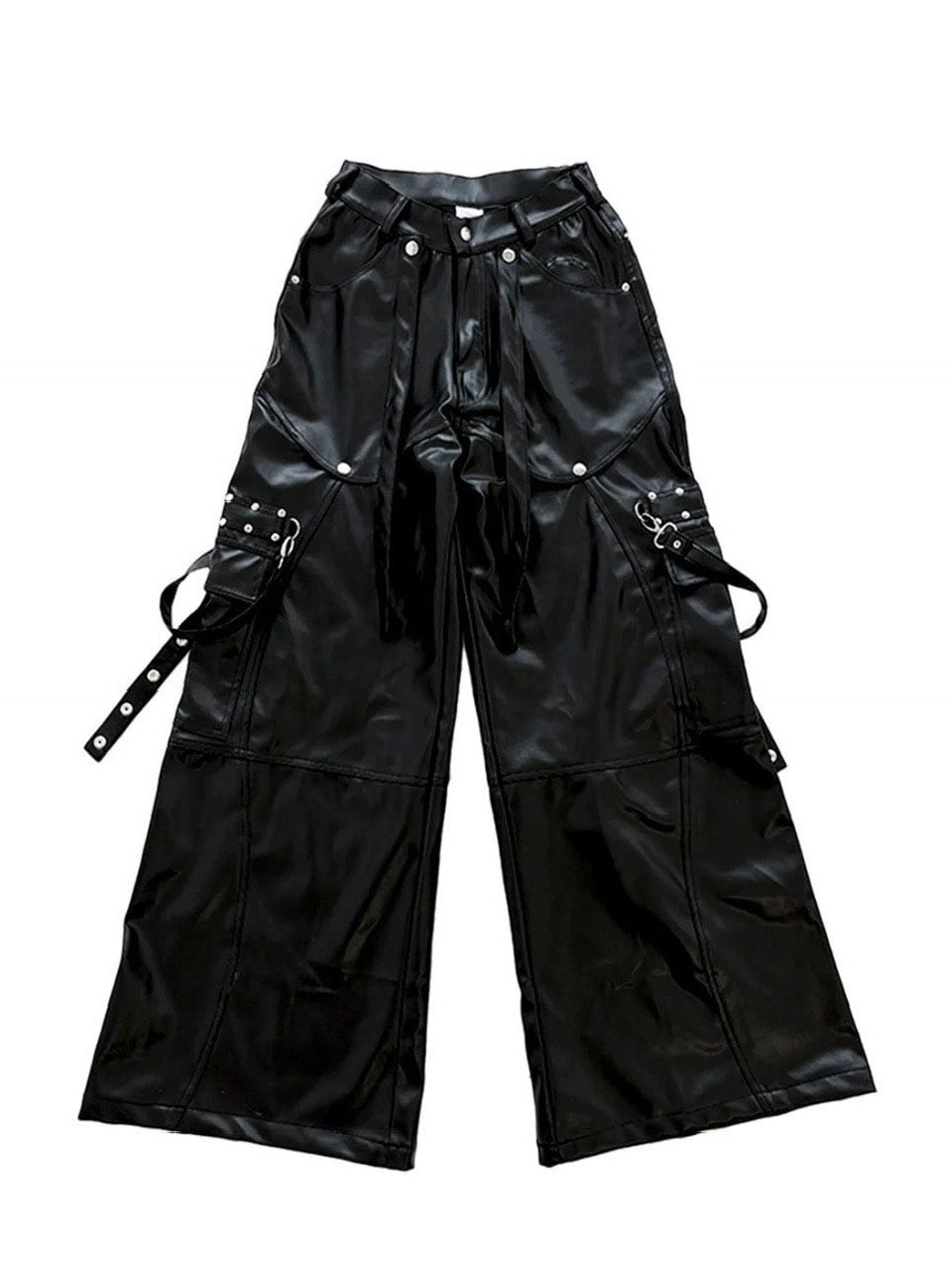 【haveyoudiedbefore?】Bondage, Leather Oversized Pants /【ハブユーダイドビフォー】ボンテージコーティングオーバーサイズワイドパンツ