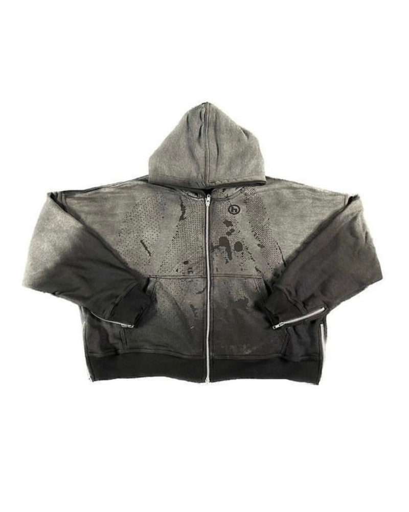 【haveyoudiedbefore?】Aged Rust Zip Hoodie (2color) / 【ハブユーダイドビフォー?】ジップアップ長袖パーカー